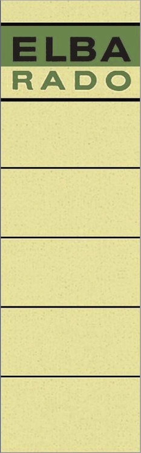 Rückenschilder Elba Rado 10042953 / 04617CH, PC-beschriftbar, breit/kurz 59 x 190 mm, 10 Stück, chamoise