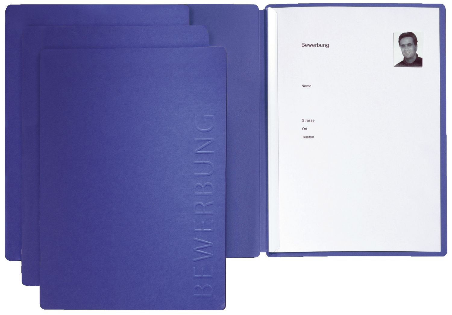 Bewerbungsmappe Solo - blau
