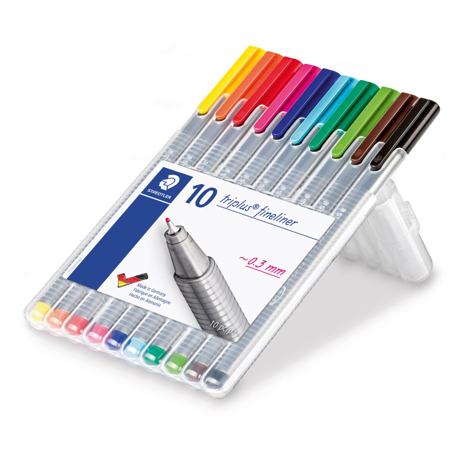 Feinschreiber triplus® - 0,3 mm, Aufstellbox, 10 Farben Feinschreiber triplus® - 0,3 mm, Aufstellbox, 10 Farben
