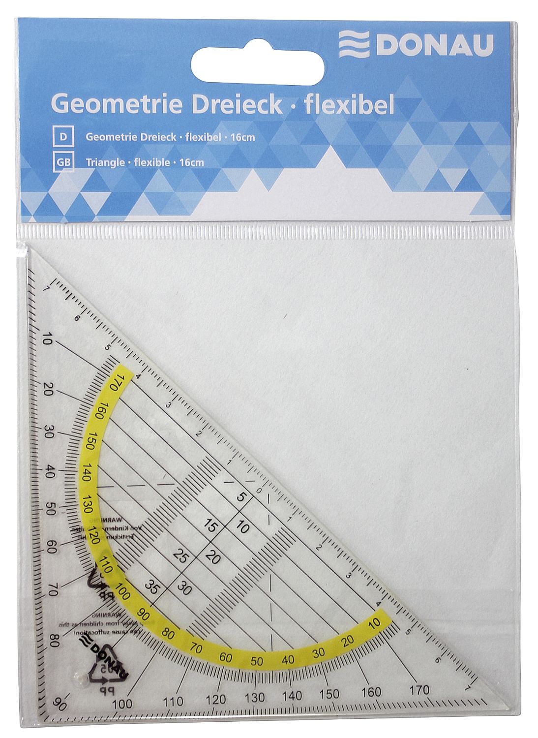 Geometriedreieck Flexi - 16 cm, flexibel