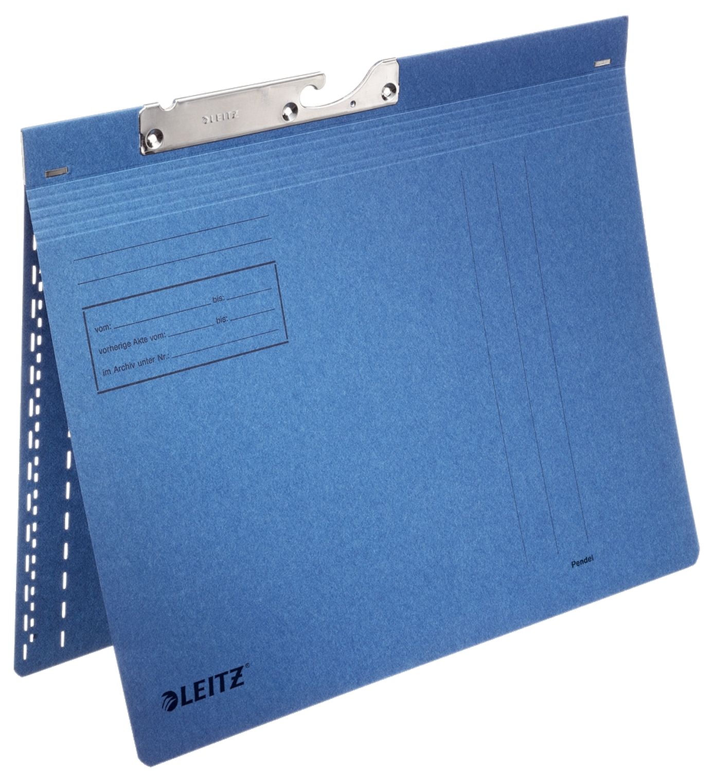 Pendelhefter Leitz 2014-00-35, DIN A4, kaufmännische Heftung, Manilakarton (RC), blau Pendelhefter Leitz 2014-00-35, DIN A4, kaufmännische Heftung, Manilakarton (RC), blau