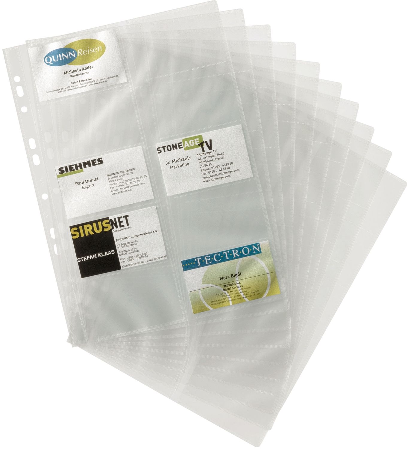 Visitenkartenhülle für VISIFIX® A4, für 20 Karten 90x57mm, transparent, 10Hüllen/Pg Visitenkartenhülle für VISIFIX® A4, für 20 Karten 90x57mm, transparent, 10Hüllen/Pg