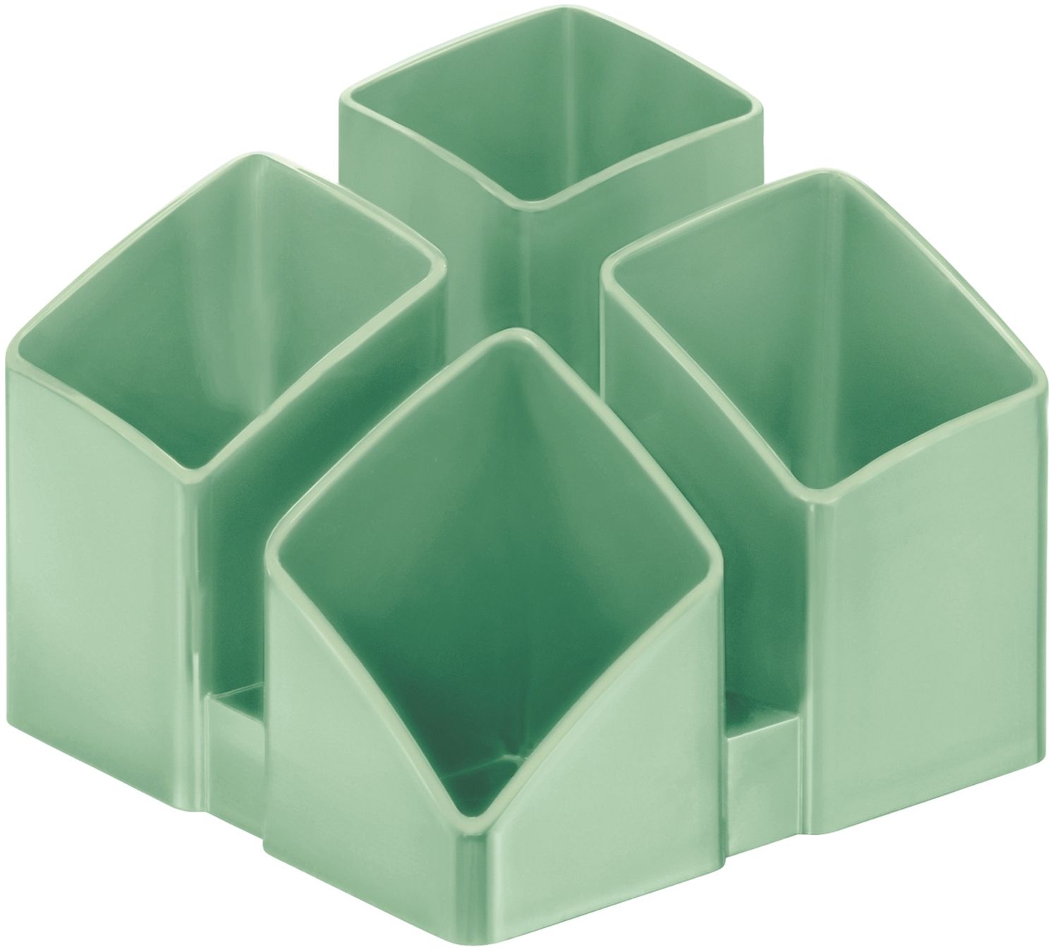 Schreibtisch-Köcher SCALA - 4 Fächern, jade grün Schreibtisch-Köcher SCALA - 4 Fächern, jade grün