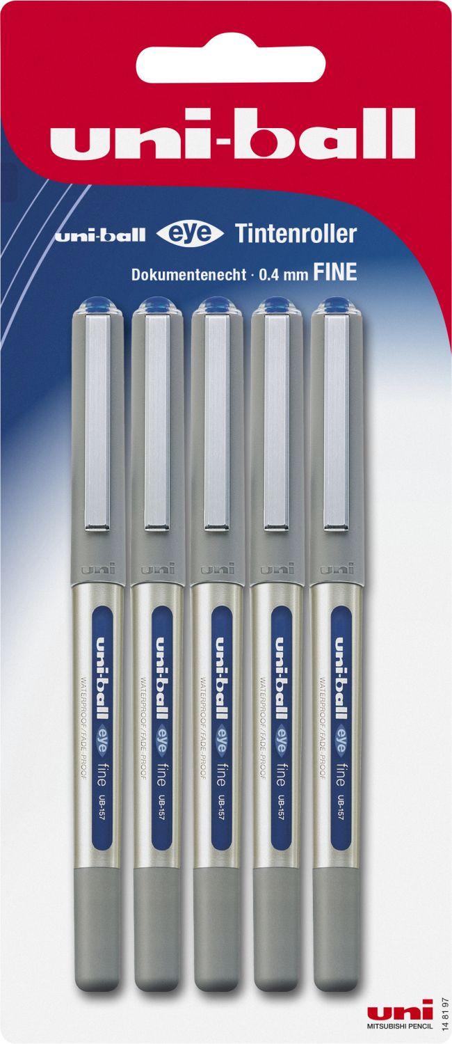 Tintenroller eye fine - 0,4 mm, blau (dokumentenecht), 5er Blisterpack Tintenroller eye fine - 0,4 mm, blau (dokumentenecht), 5er Blisterpack