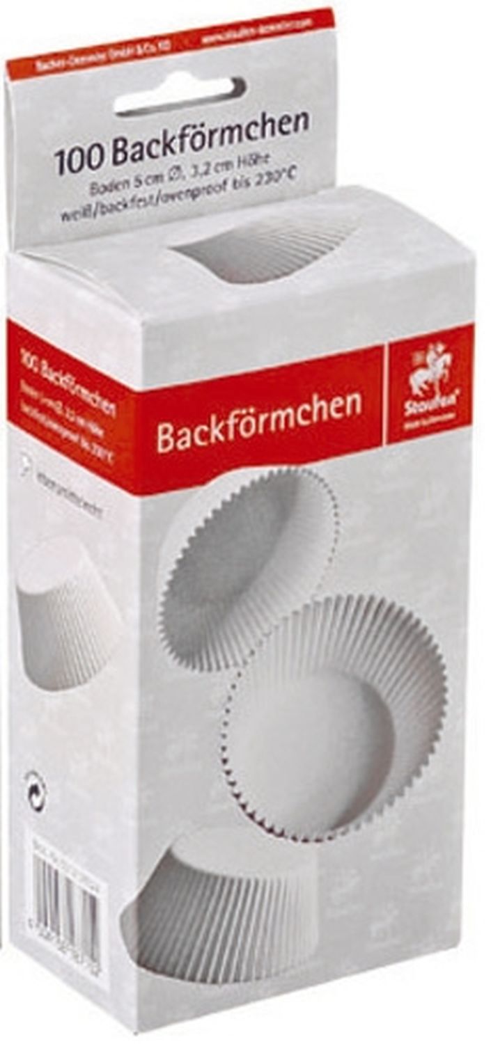 Back- und Pralinenförmchen - Ø 50 mm, weiß, 100 Stück Back- und Pralinenförmchen - Ø 50 mm, weiß, 100 Stück