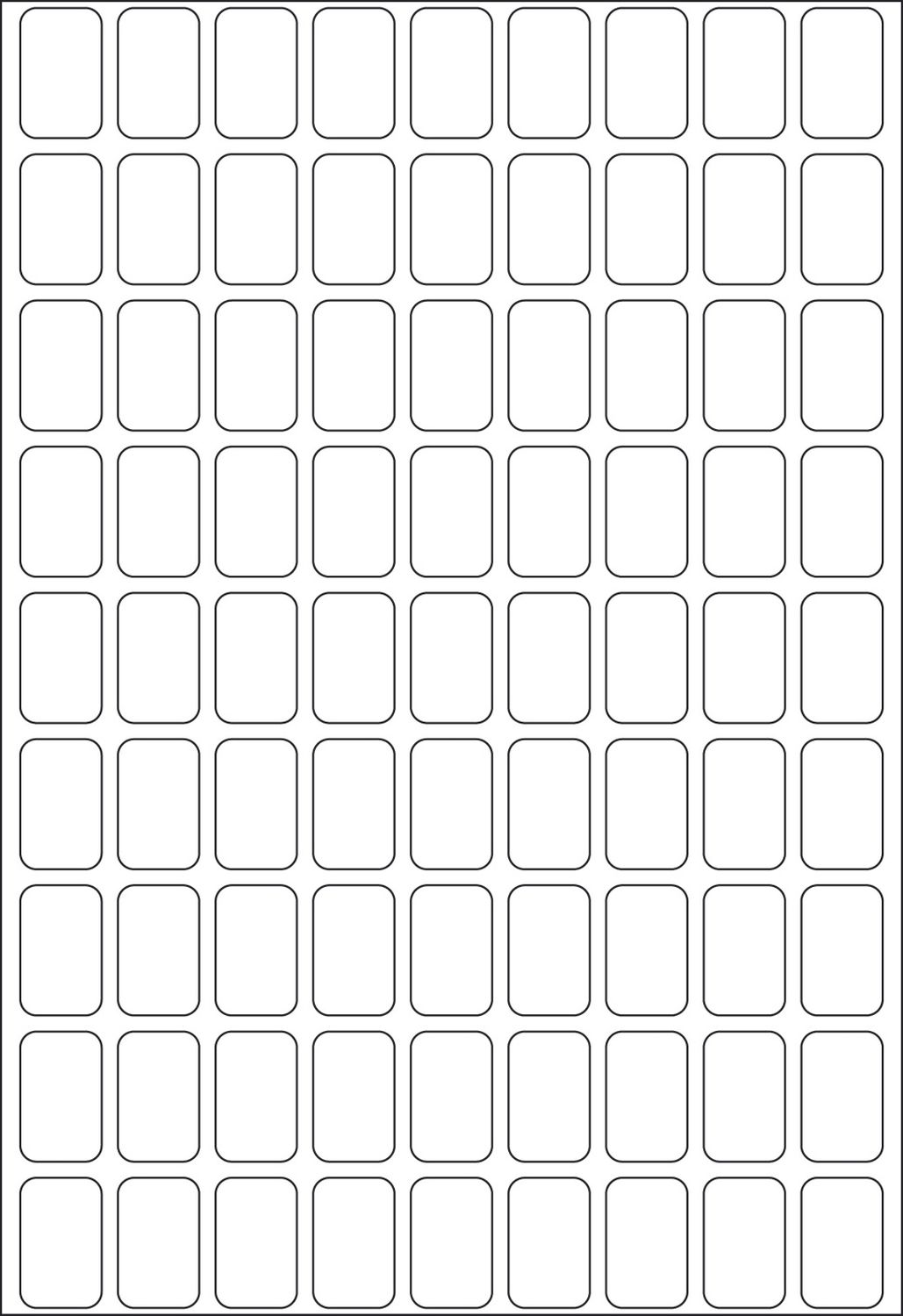 2330 Vielzwecketiketten - weiß, 10x16 mm, matt, 2592 Stück