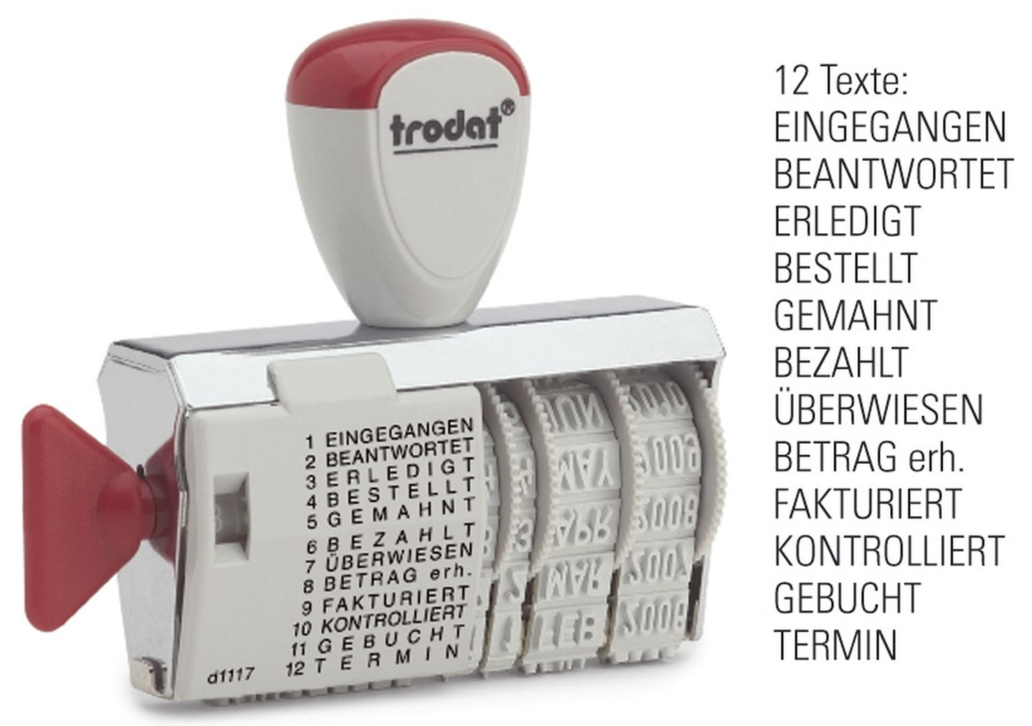 Stempel Wortband mit DatumTrodat 1117 Stempel Wortband mit DatumTrodat 1117