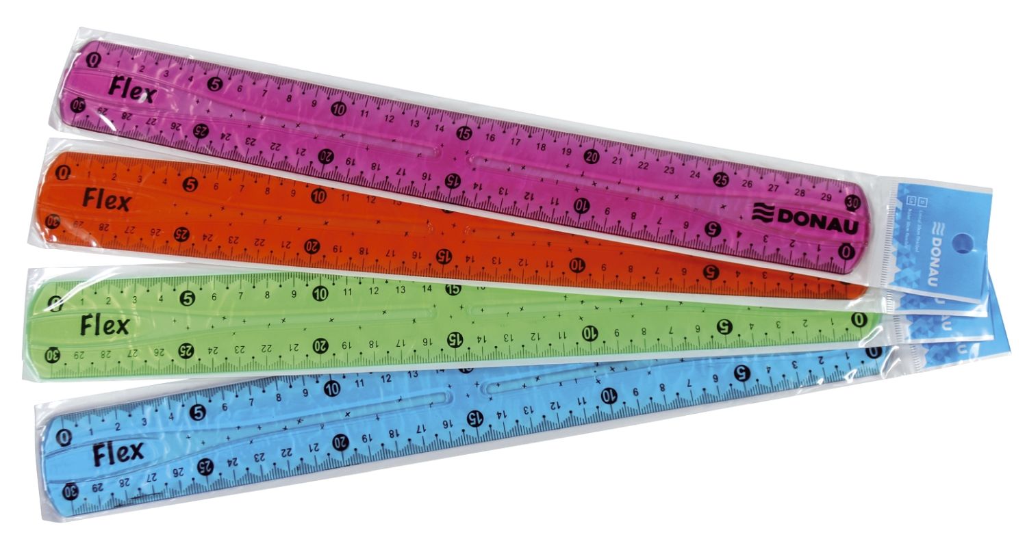 Lineal Flexi - 30 cm, transparent sortiert Lineal Flexi - 30 cm, transparent sortiert
