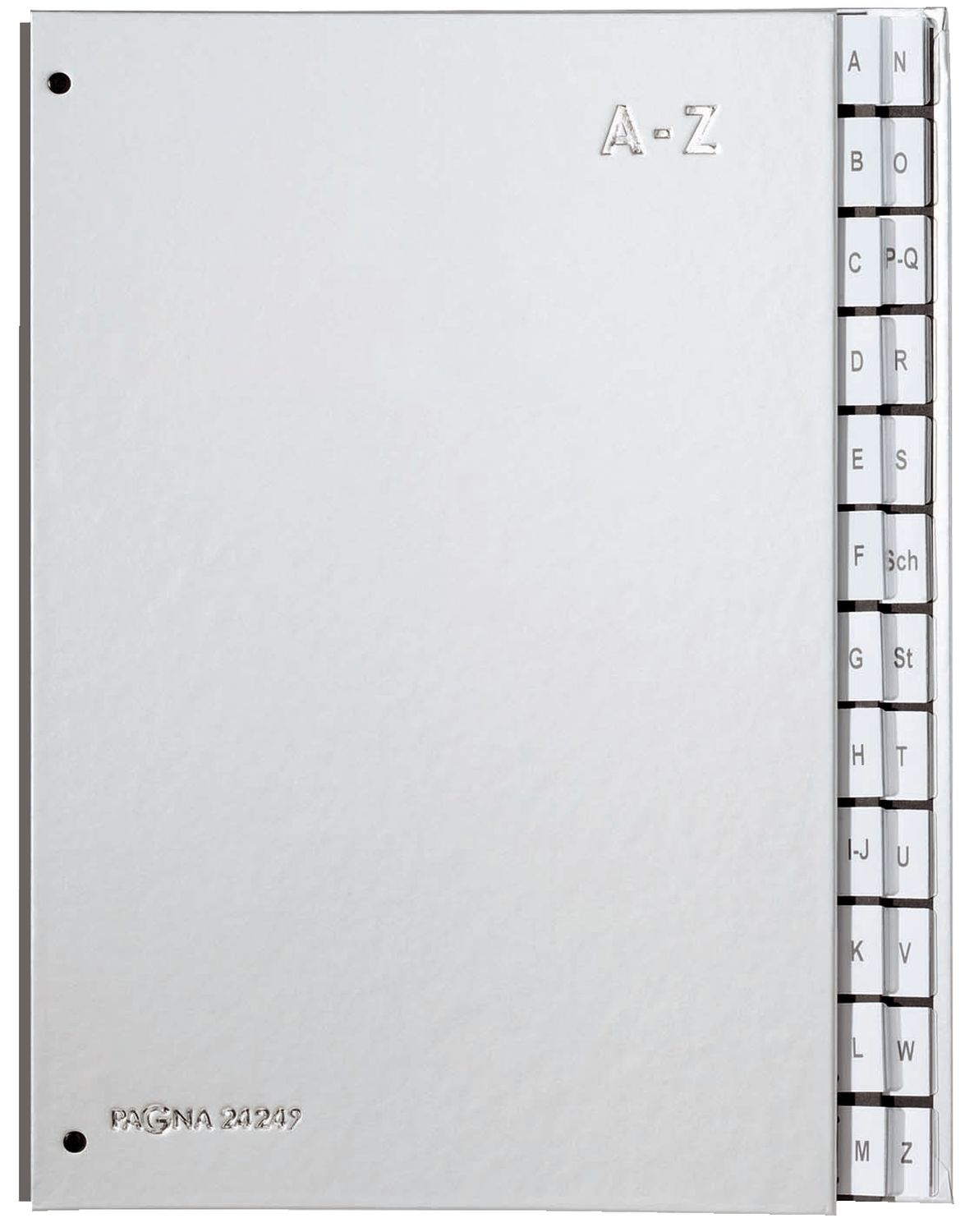 Pultordner Color-Einband - Tabe A - Z, 24 Fächer, silber Pultordner Color-Einband - Tabe A - Z, 24 Fächer, silber