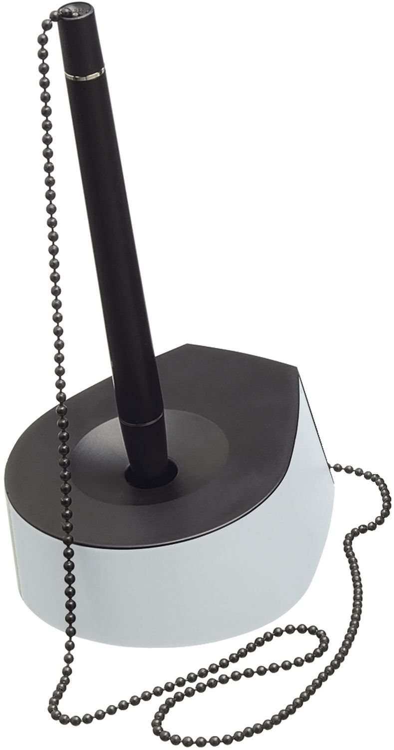 Kugelschreiberständer SALSA - Kette, lichtgrau-schwarz Kugelschreiberständer SALSA - Kette, lichtgrau-schwarz