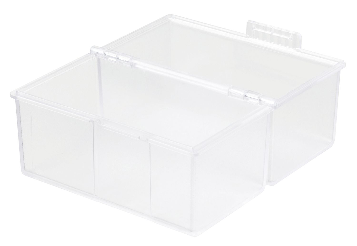 Karteibox DIN A6 quer - für 400 Karten mit Stahlscharnier, transparent Karteibox DIN A6 quer - für 400 Karten mit Stahlscharnier, transparent