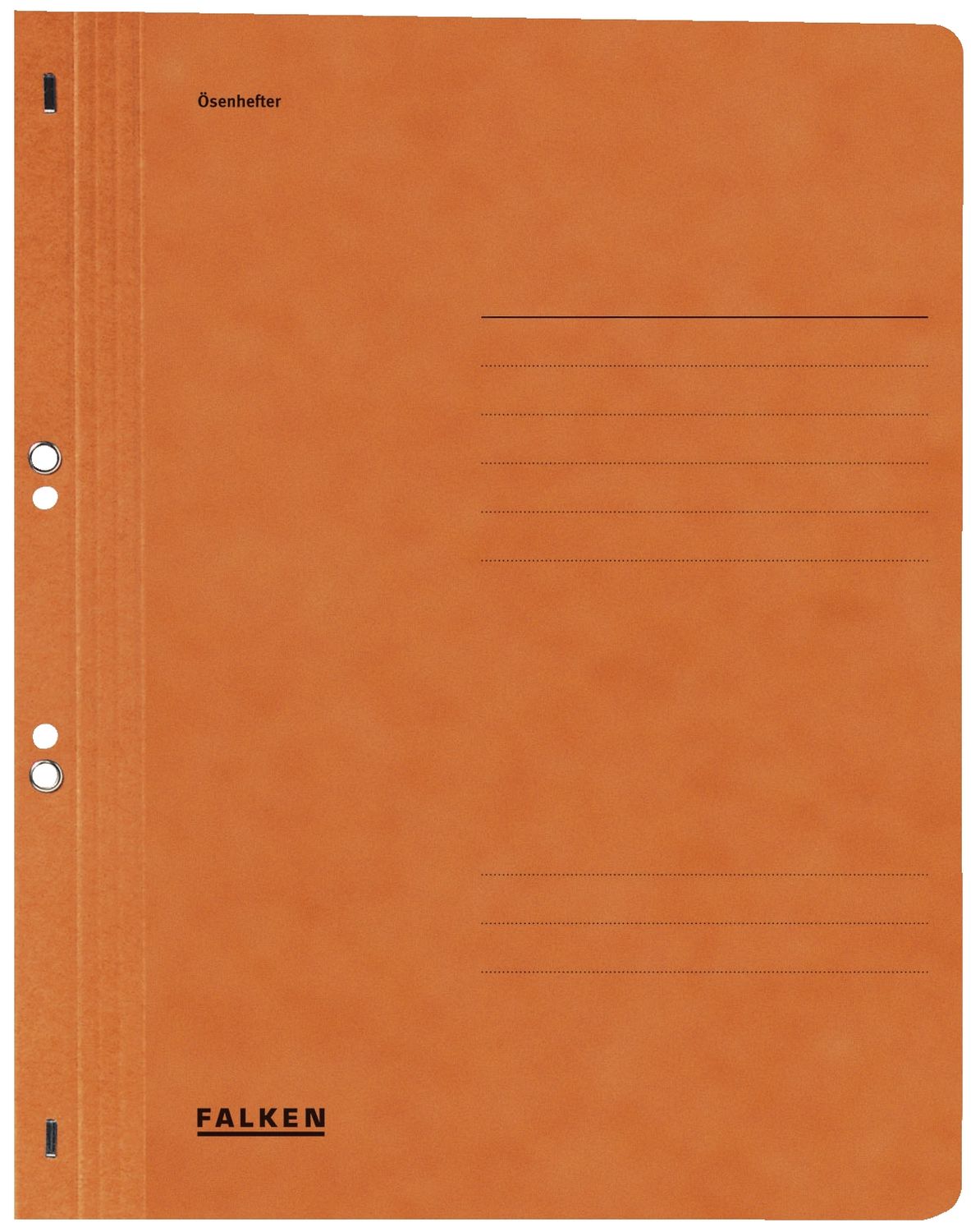 Ösenhefter Falken 80003924 mit vollem Vorderdeckel, DIN A4, Behördenheftung oder kfm. Heftung, Manilakarton, orange Ösenhefter Falken 80003924 mit vollem Vorderdeckel, DIN A4, Behördenheftung oder kfm. Heftung, Manilakarton, orange