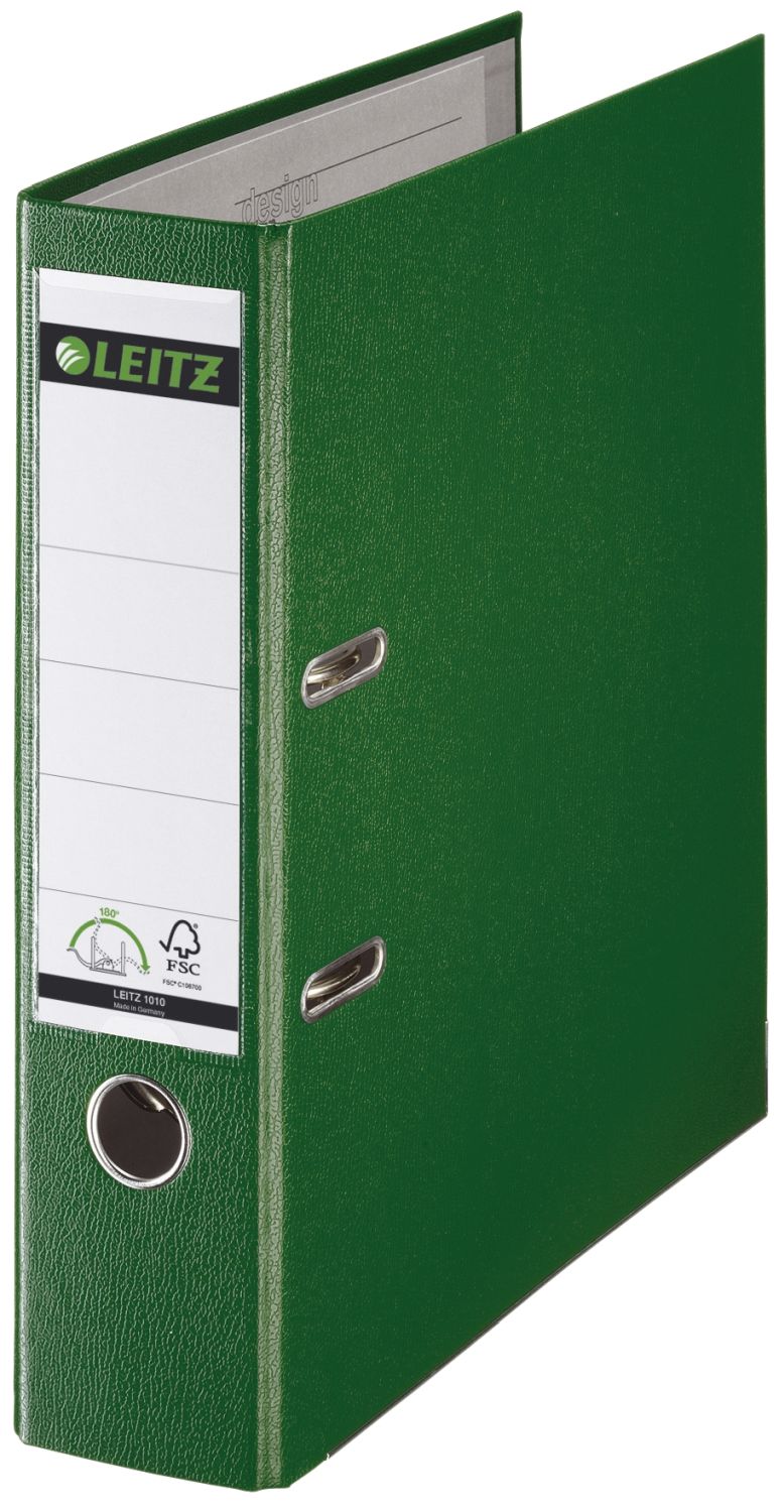 Ordner Leitz 1010-50-55 Plastikordner DIN A4, breit 80 mm, grün