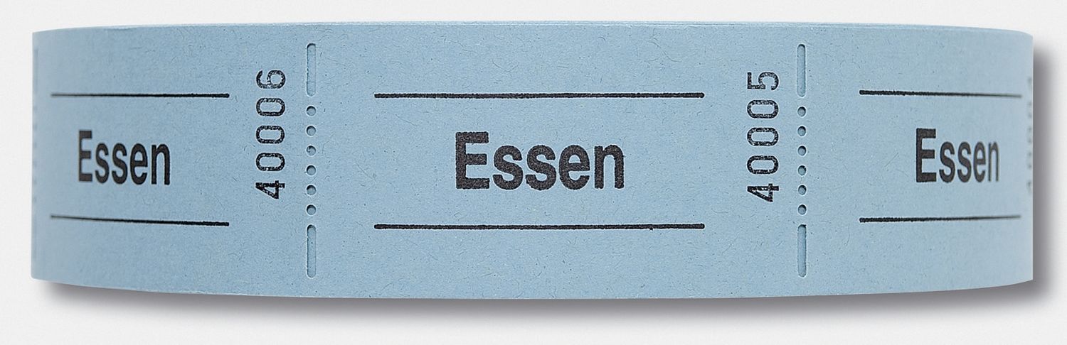 Gutscheinrolle "Essen" blau