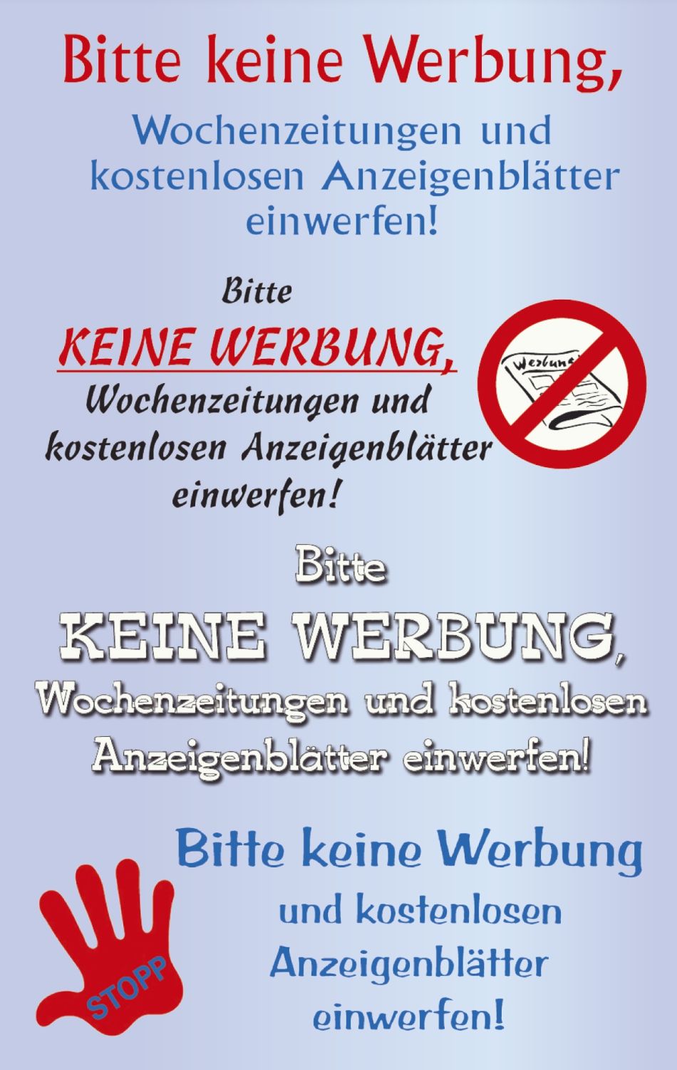 59508 Home Hinweis-Etikett "Keine Werbung", Kunststoff, 1 Bogen 4 Etiketten 59508 Home Hinweis-Etikett "Keine Werbung", Kunststoff, 1 Bogen 4 Etiketten