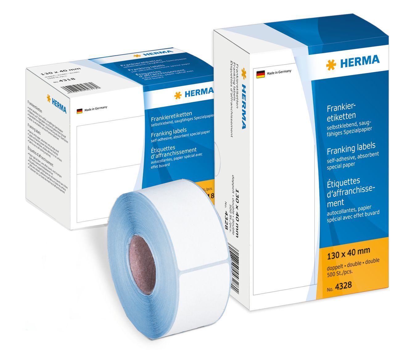 4322 Frankier-Etiketten - einzeln mit Abziehlasche, 163x44 mm, 500 Stück 4322 Frankier-Etiketten - einzeln mit Abziehlasche, 163x44 mm, 500 Stück