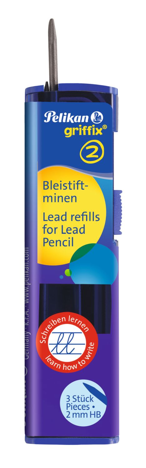 griffix® Minen für Bleistift - 2 mm, HB, schwarz, 3er Pack griffix® Minen für Bleistift - 2 mm, HB, schwarz, 3er Pack