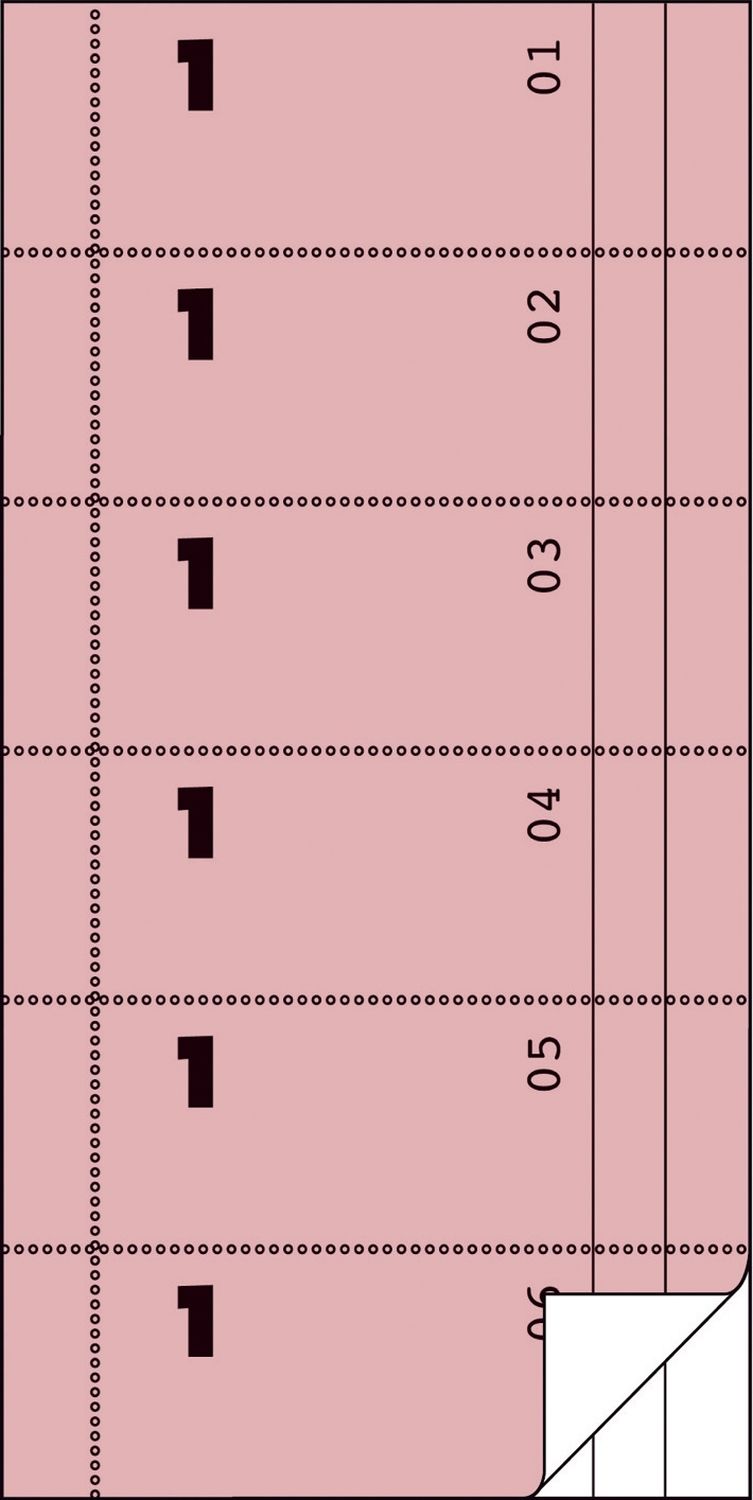 831 Bonbuch, Kompaktblock, mit Kellner-Nr., 2 x 50 Blatt, rosa 831 Bonbuch, Kompaktblock, mit Kellner-Nr., 2 x 50 Blatt, rosa