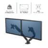 Monitorhalterung Fellows Platinum Series 8042501, für 2 Monitore bis 32 Zoll horizontal, Tisch-Klemmbefestigung, schwarz