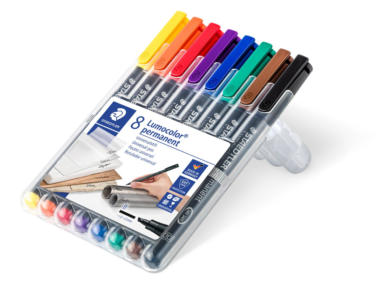 Feinschreiber Universalstift Lumocolor® - permanent, B, 8 Farben