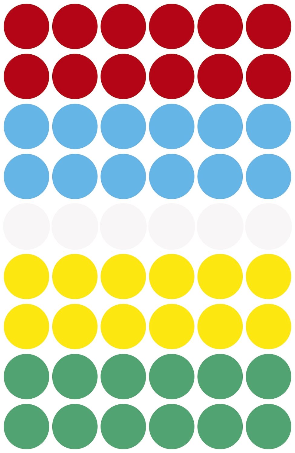 3088 Markierungspunkte - Ø 12 mm, 5 Blatt/270 Etiketten, farbig sortiert 3088 Markierungspunkte - Ø 12 mm, 5 Blatt/270 Etiketten, farbig sortiert
