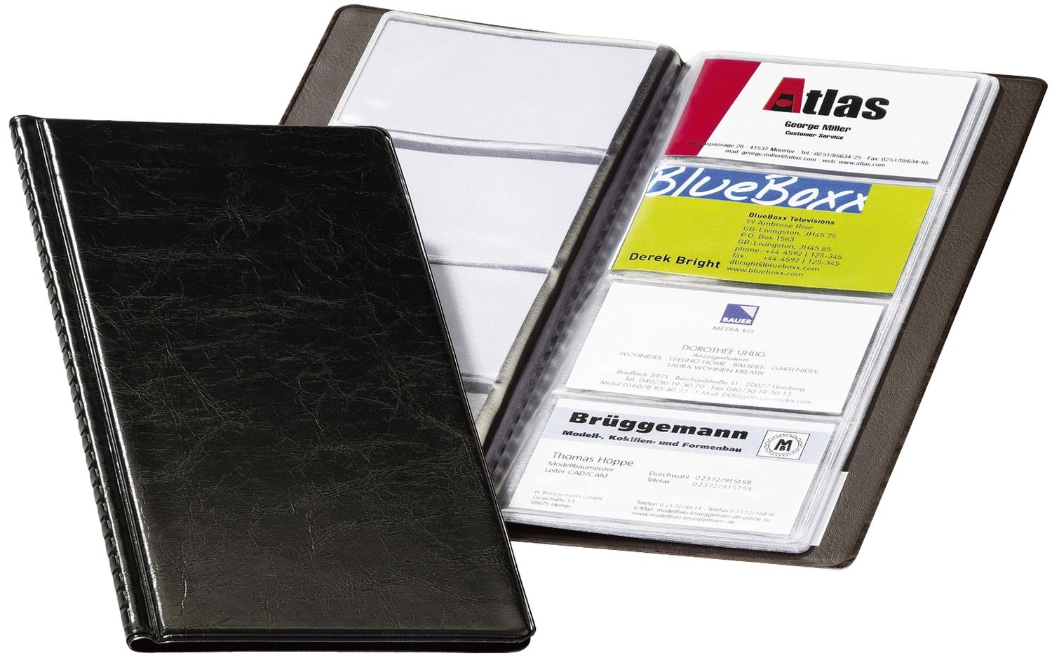 Visitenkartenbuch VISIFIX® 96, 115 x 253 mm, schwarz Visitenkartenbuch VISIFIX® 96, 115 x 253 mm, schwarz