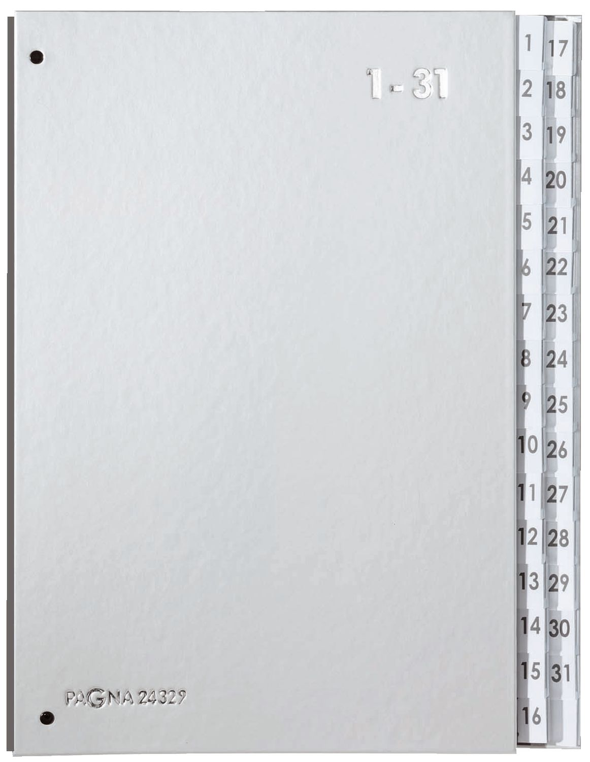 Pultordner Color-Einband - Tabe 1 - 31, 32 Fächer, silber Pultordner Color-Einband - Tabe 1 - 31, 32 Fächer, silber