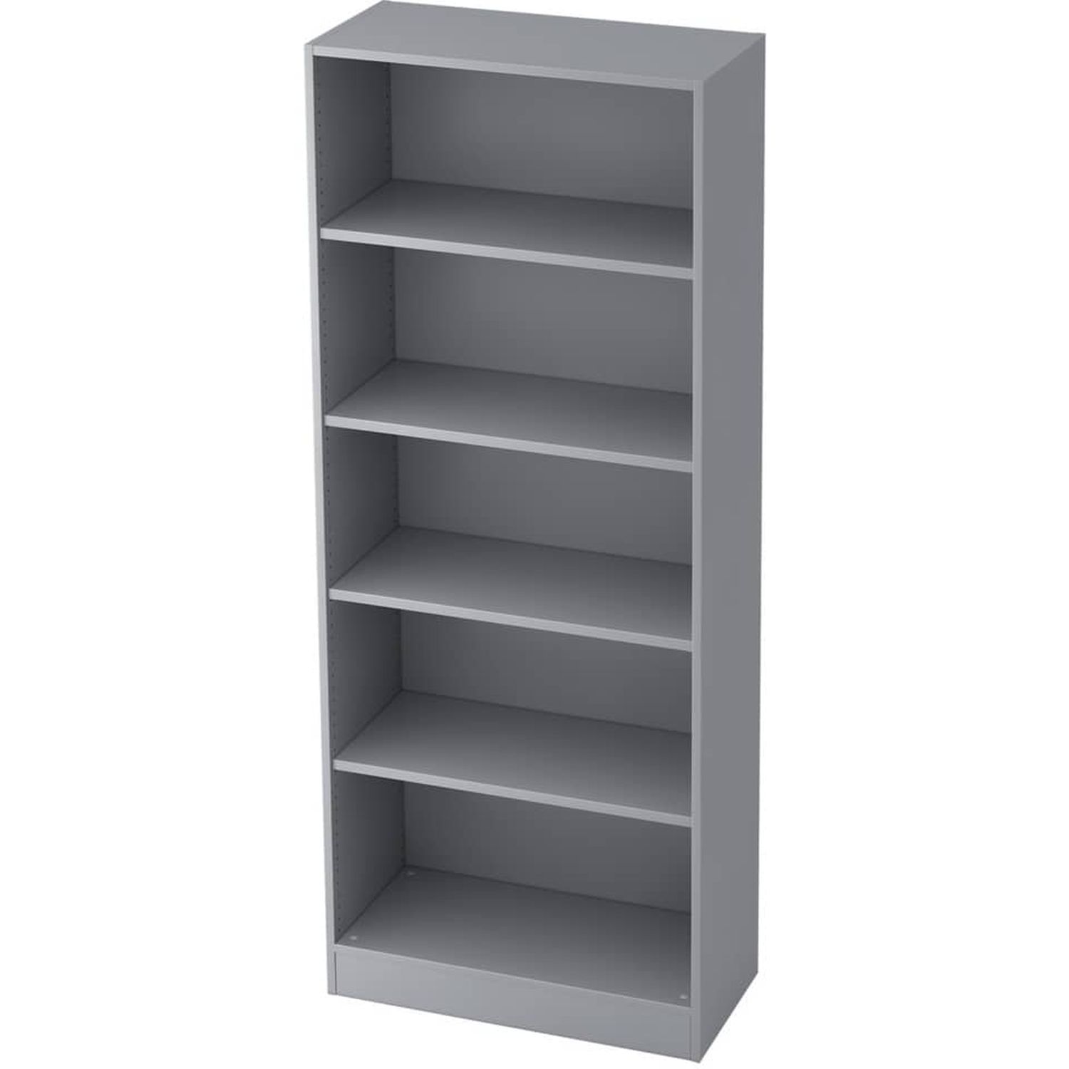 Regal - breit, 5OH, 80 cm breit, Sockelblende, Grau Regal - breit, 5OH, 80 cm breit, Sockelblende, Grau