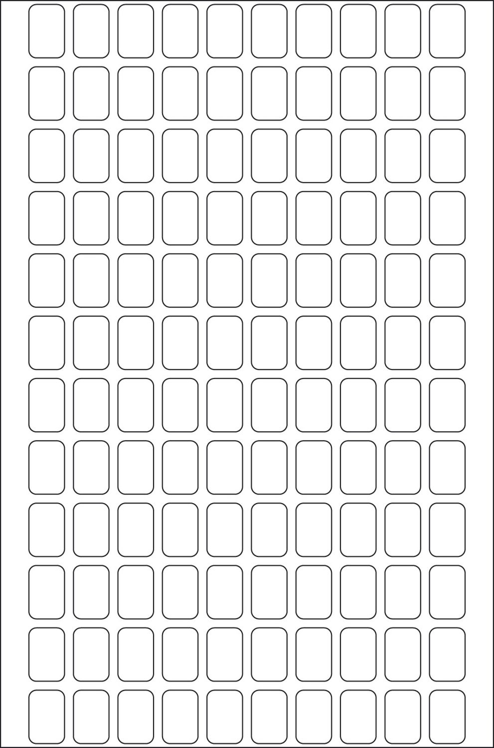 2310 Vielzwecketiketten - weiß, 8x12 mm, matt, 3840 Stück