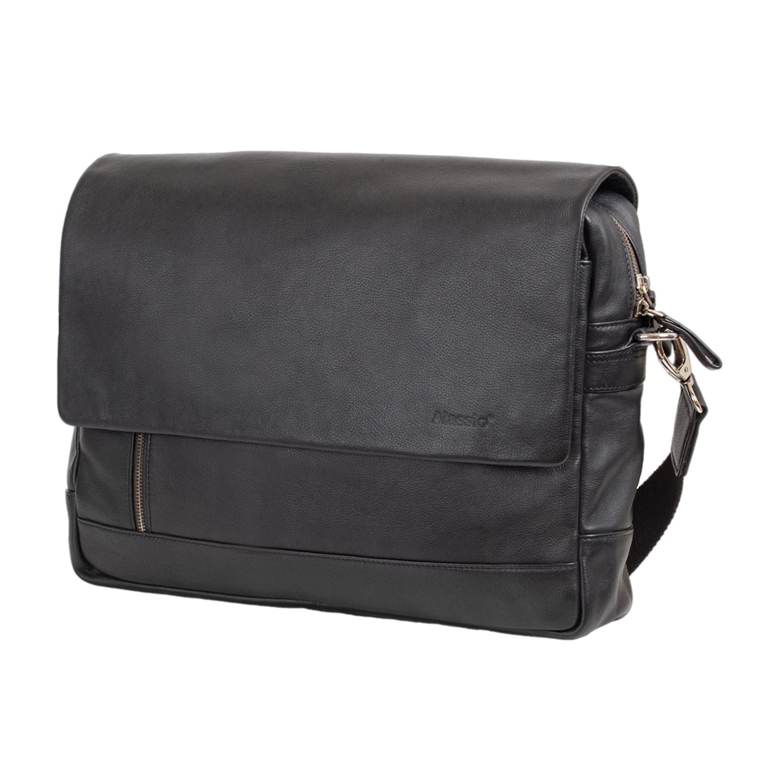 Schultertasche ORO Leder schwarz Schultertasche ORO Leder schwarz
