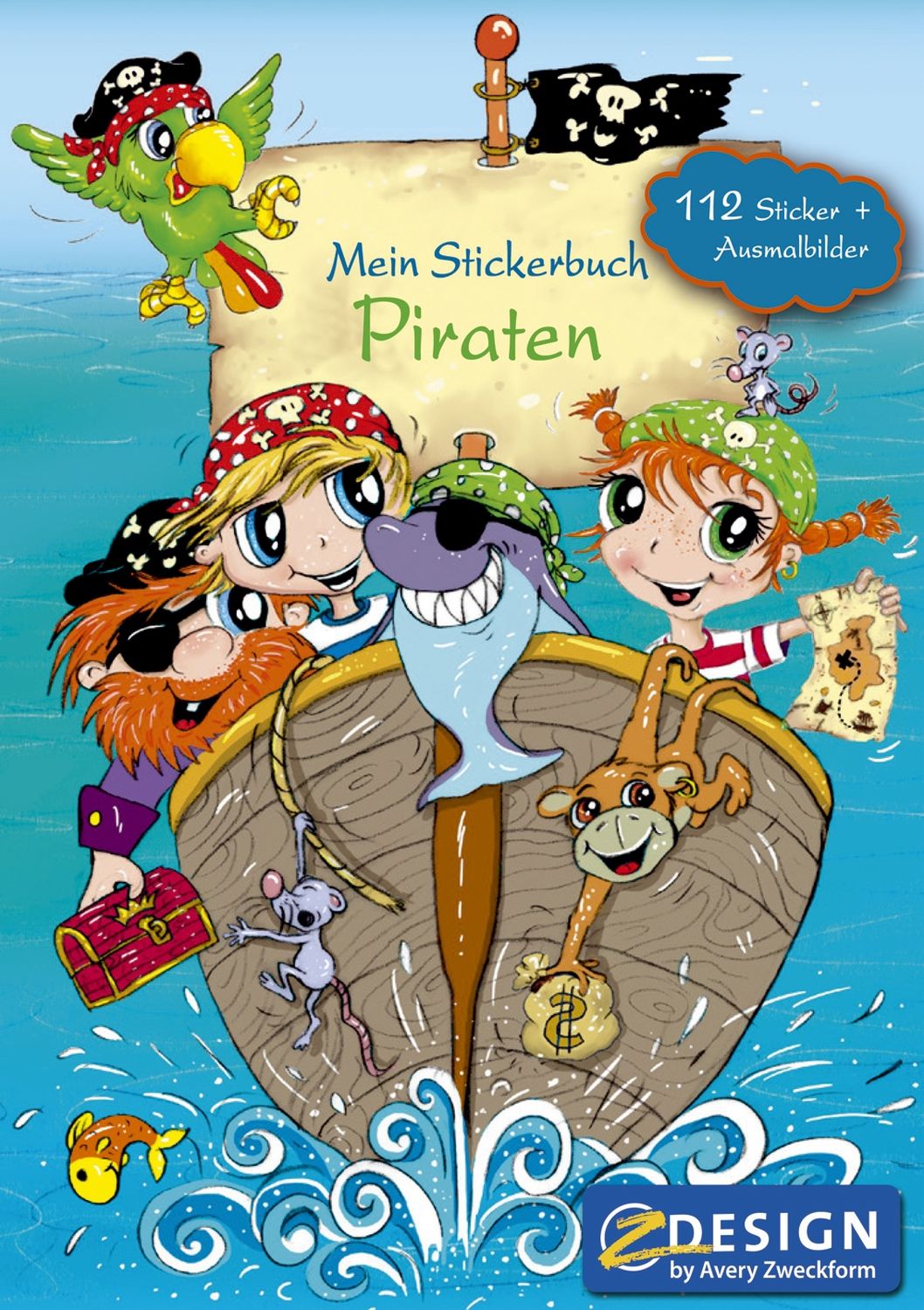 Z-Design 57797, Kinder Sticker Spielbuch A5, Pirat Z-Design 57797, Kinder Sticker Spielbuch A5, Pirat