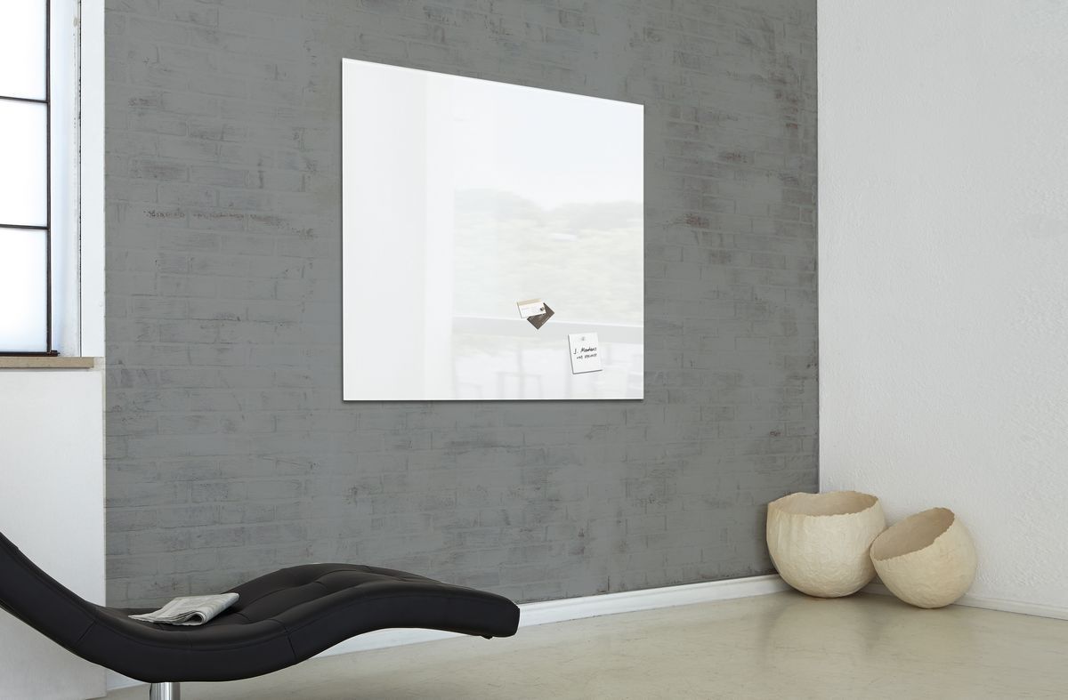 Glas-Magnetboard Artverum - super-weiß, 100 x 100 cm Glas-Magnetboard Artverum - super-weiß, 100 x 100 cm