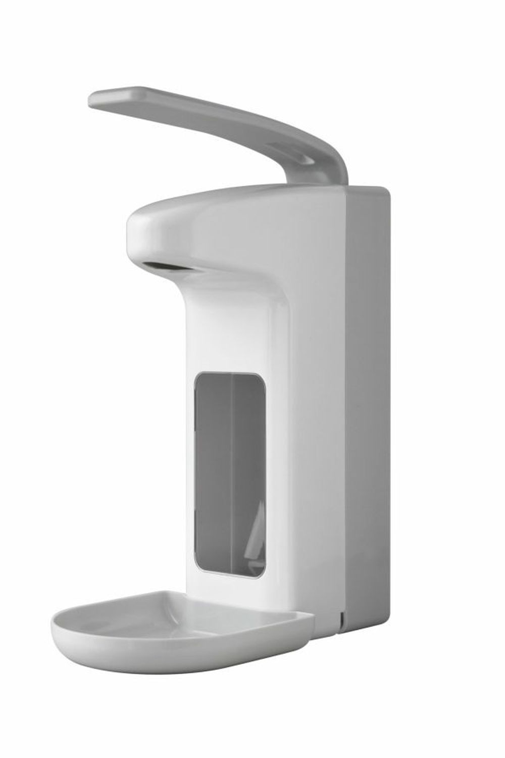 Desinfektionsmittel- & Seifen-Spender mit Armhebel - 500 ml, grau, Kunststoff Desinfektionsmittel- & Seifen-Spender mit Armhebel - 500 ml, grau, Kunststoff