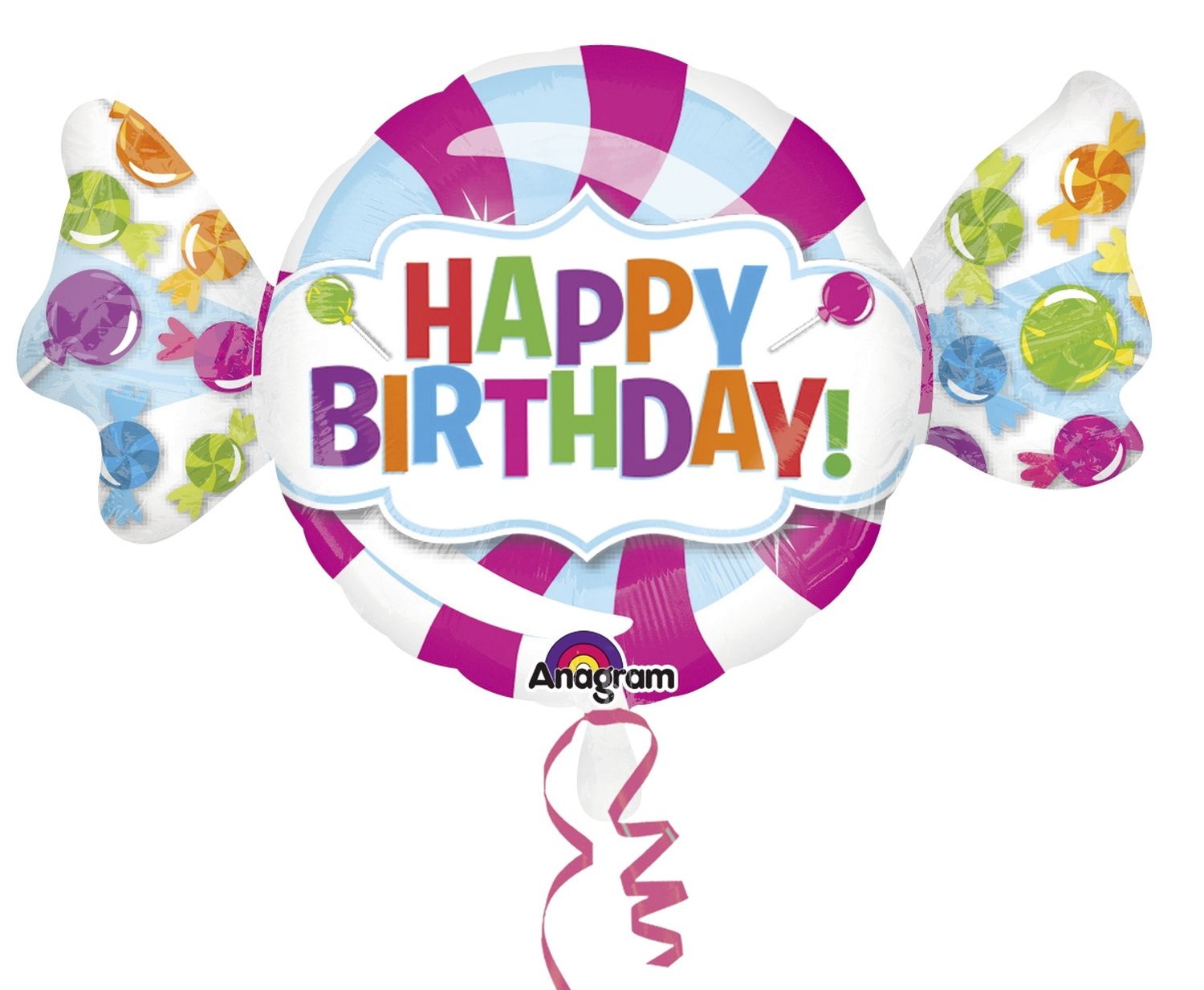 Folienballon Bonbon Happy Birthday - 101 x 60 cm Folienballon Bonbon Happy Birthday - 101 x 60 cm