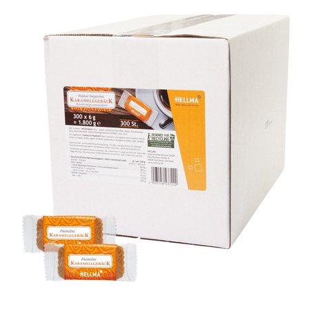 Kekse Hellma Feinstes Karamellgebäck 70000105, 300 x 6g, 1800 g