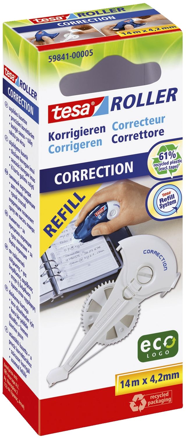 Kassette für Korrekturroller Roller Korrigieren ecoLogo, 4,2 mm x 14 m Kassette für Korrekturroller Roller Korrigieren ecoLogo, 4,2 mm x 14 m