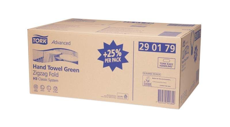 weiche Zickzack Handtücher - 2-lagig Tissue plus, grün, mit Dekorprägung weiche Zickzack Handtücher - 2-lagig Tissue plus, grün, mit Dekorprägung