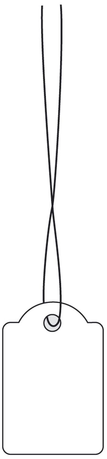 6933 Hängeetiketten - 18x28 mm, mit weißem Faden, 1000 Stück 6933 Hängeetiketten - 18x28 mm, mit weißem Faden, 1000 Stück