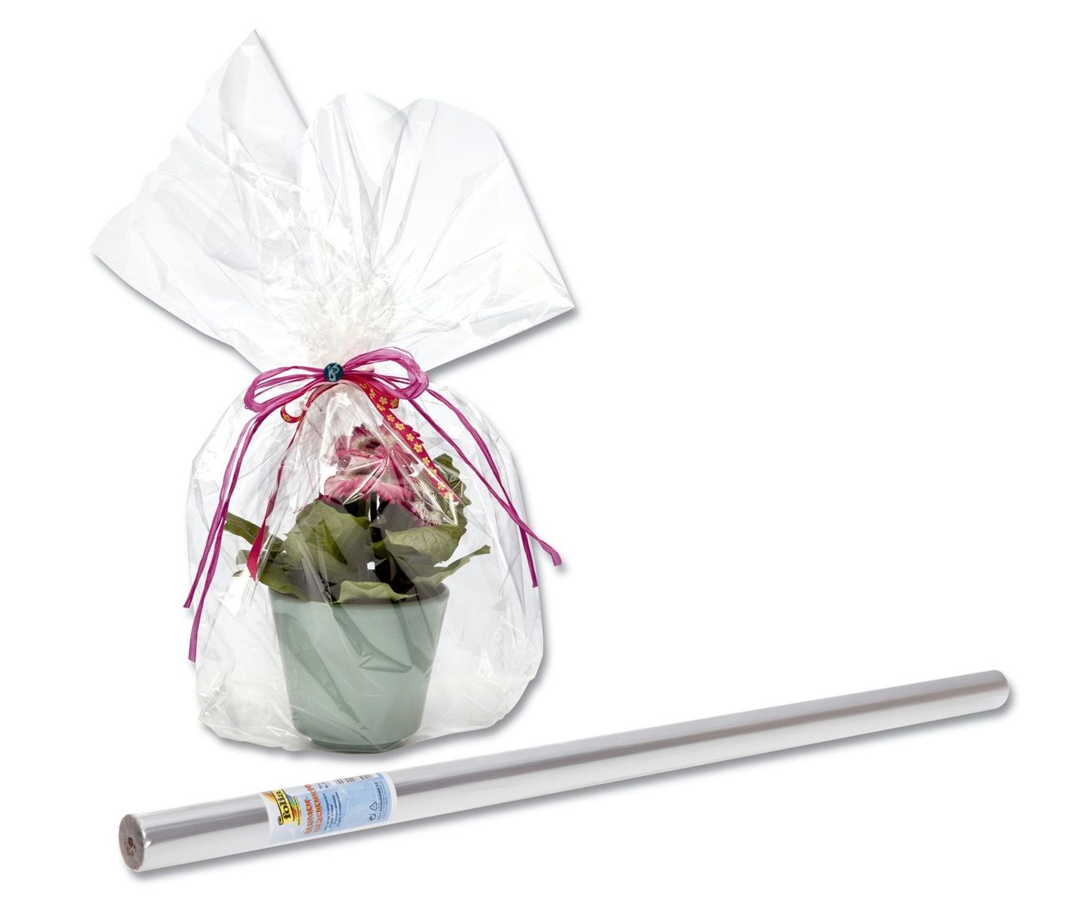 Blumenfolie/Geschenkfolie - 70 cm x 5 m, glasklar Blumenfolie/Geschenkfolie - 70 cm x 5 m, glasklar