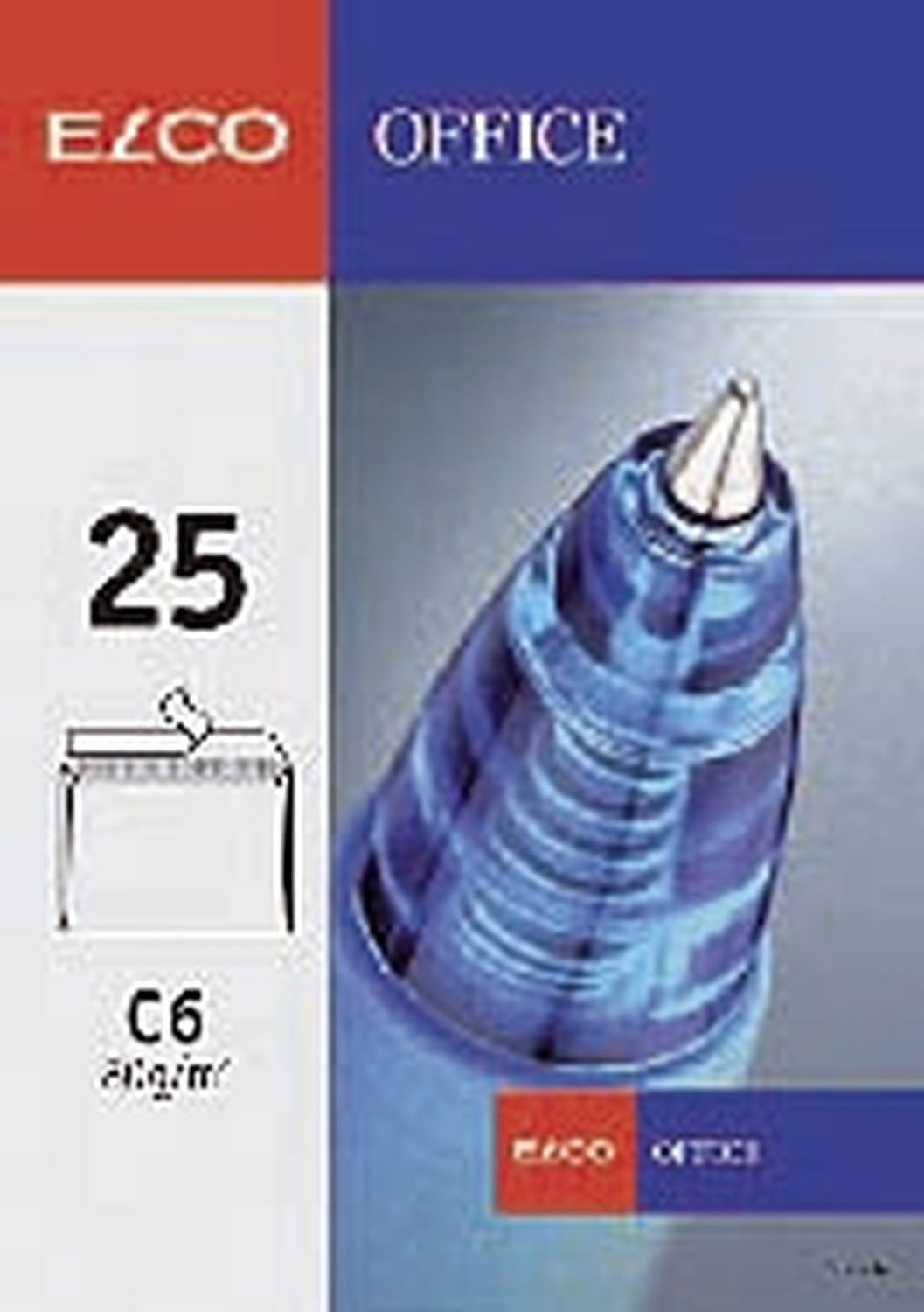 Briefumschlag Office Elco 74460.12, C6, hochweiß, haftklebend, ohne Fenster, 80 g/qm, 50 Stück