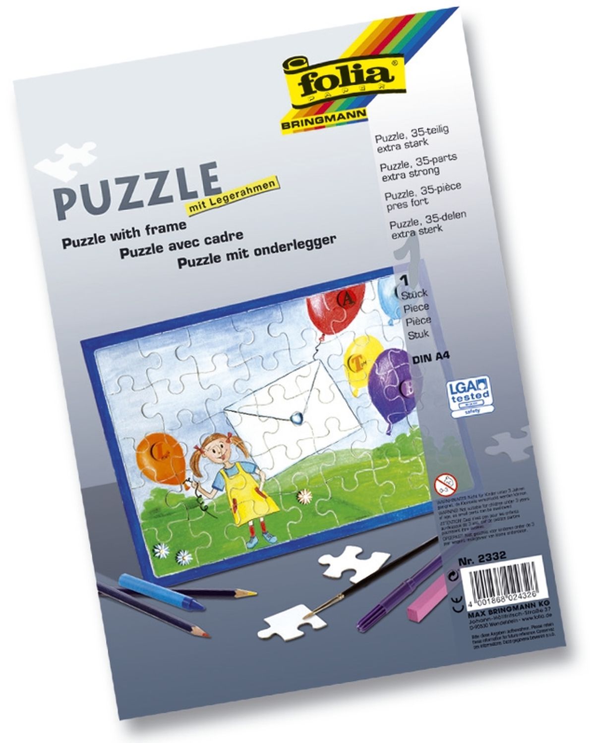 Puzzle - 35tlg., A4, blanko, weiß Puzzle - 35tlg., A4, blanko, weiß