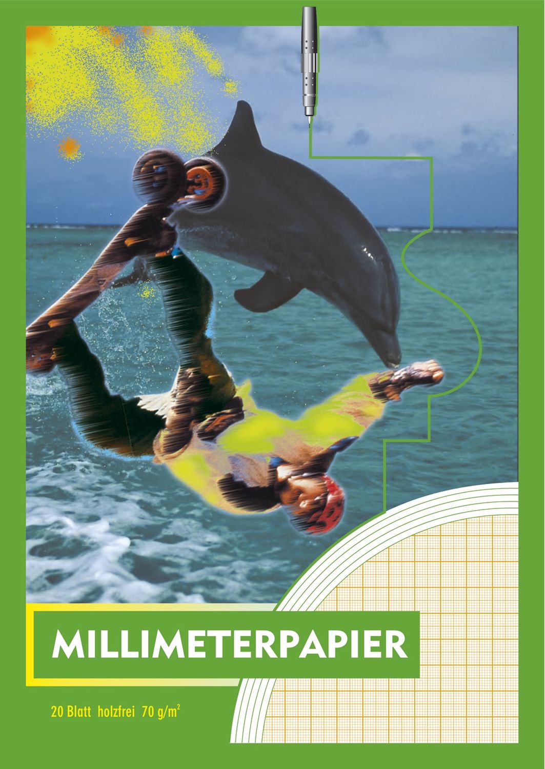 Millimeterpapier - Block mit 20 Blatt, A4, 70 g/qm