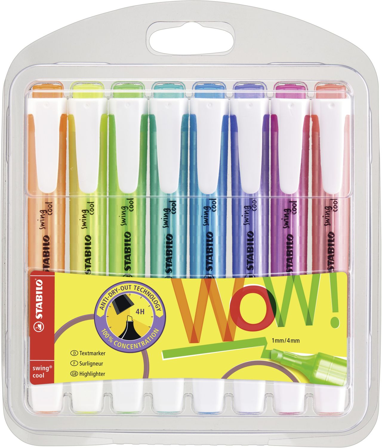 Textmarker - swing cool - 8er Pack - mit 8 verschiedenen Farben Textmarker - swing cool - 8er Pack - mit 8 verschiedenen Farben