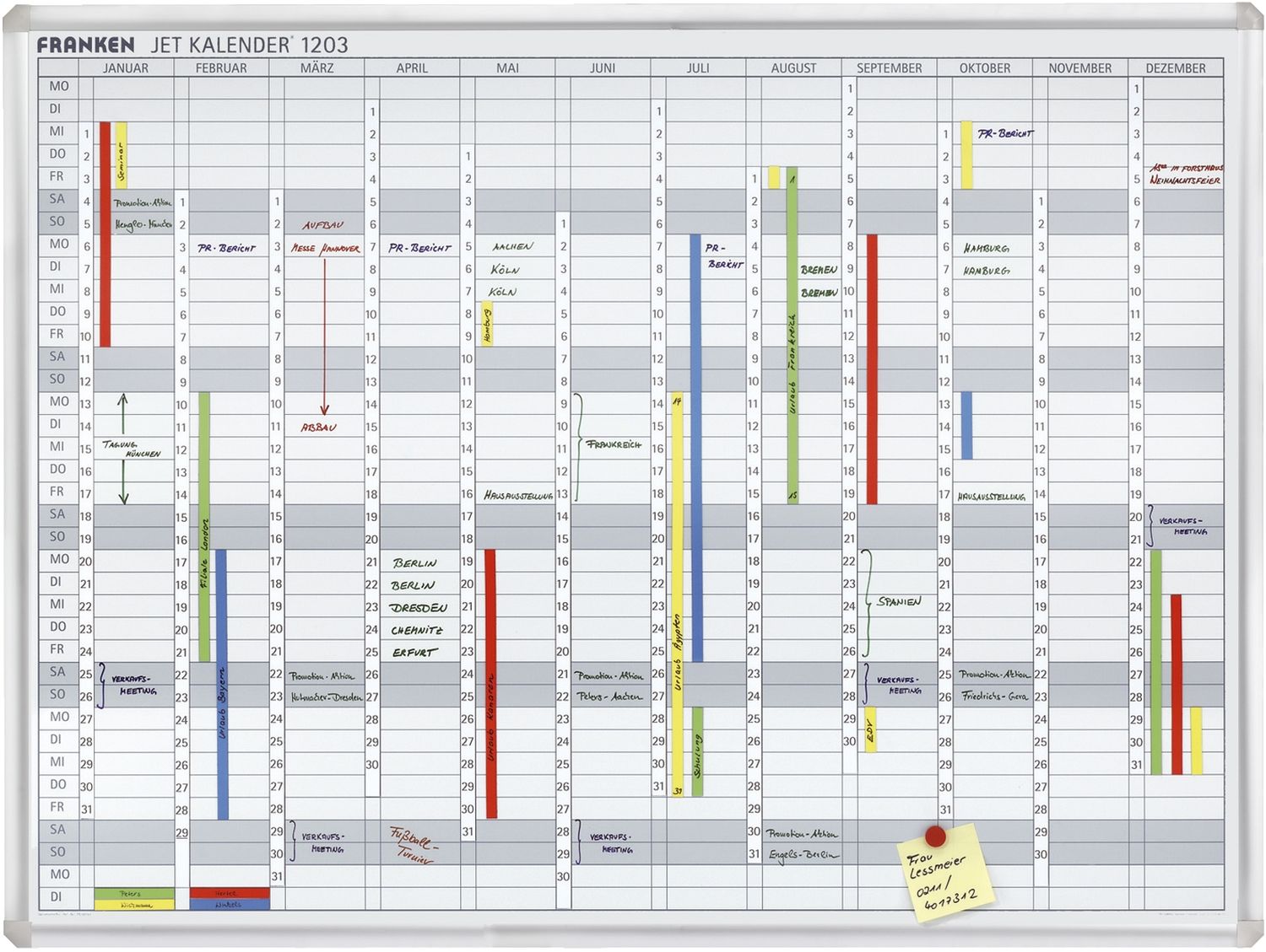 JetKalender 1203 - 12 Monate, 120 x 90 cm
