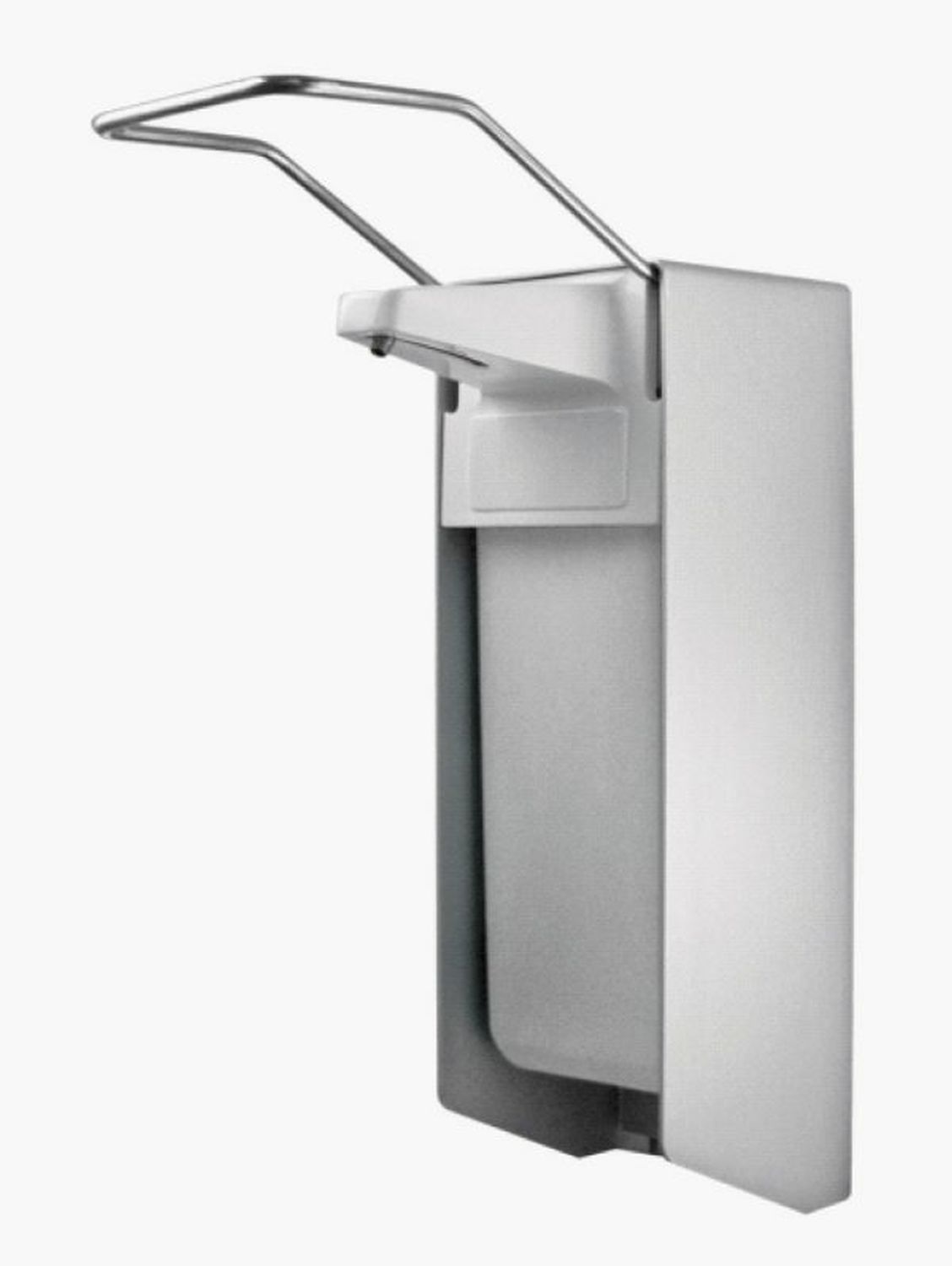 Desinfektionsmittel- & Seifen-Spender mit langem Armhebel - 500 ml, grau, Aluminium Desinfektionsmittel- & Seifen-Spender mit langem Armhebel - 500 ml, grau, Aluminium