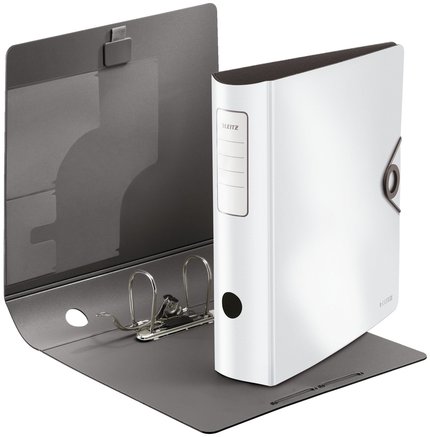 Ordner Leitz Active Solid 1047-10-01 DIN A4, PP, breit 80 mm, Innentaschen, Gummizug, weiß Ordner Leitz Active Solid 1047-10-01 DIN A4, PP, breit 80 mm, Innentaschen, Gummizug, weiß