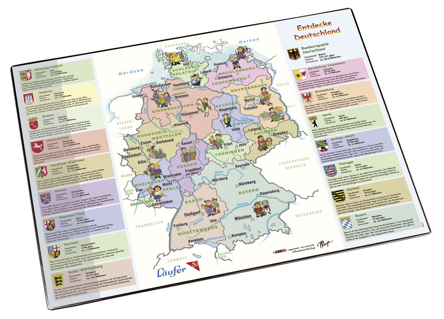 Schreibunterlage Motiv "entdecke Deutschland"