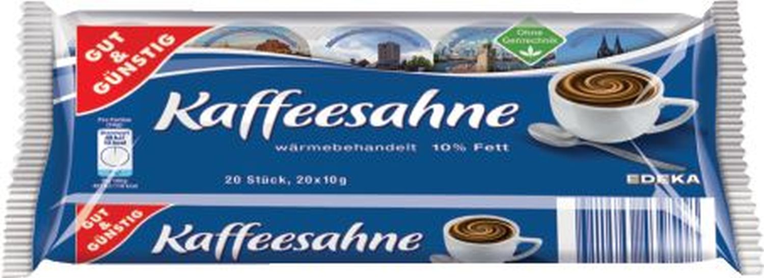 Kaffeesahne 10% - 20 Portionen à 10 g Kaffeesahne 10% - 20 Portionen à 10 g
