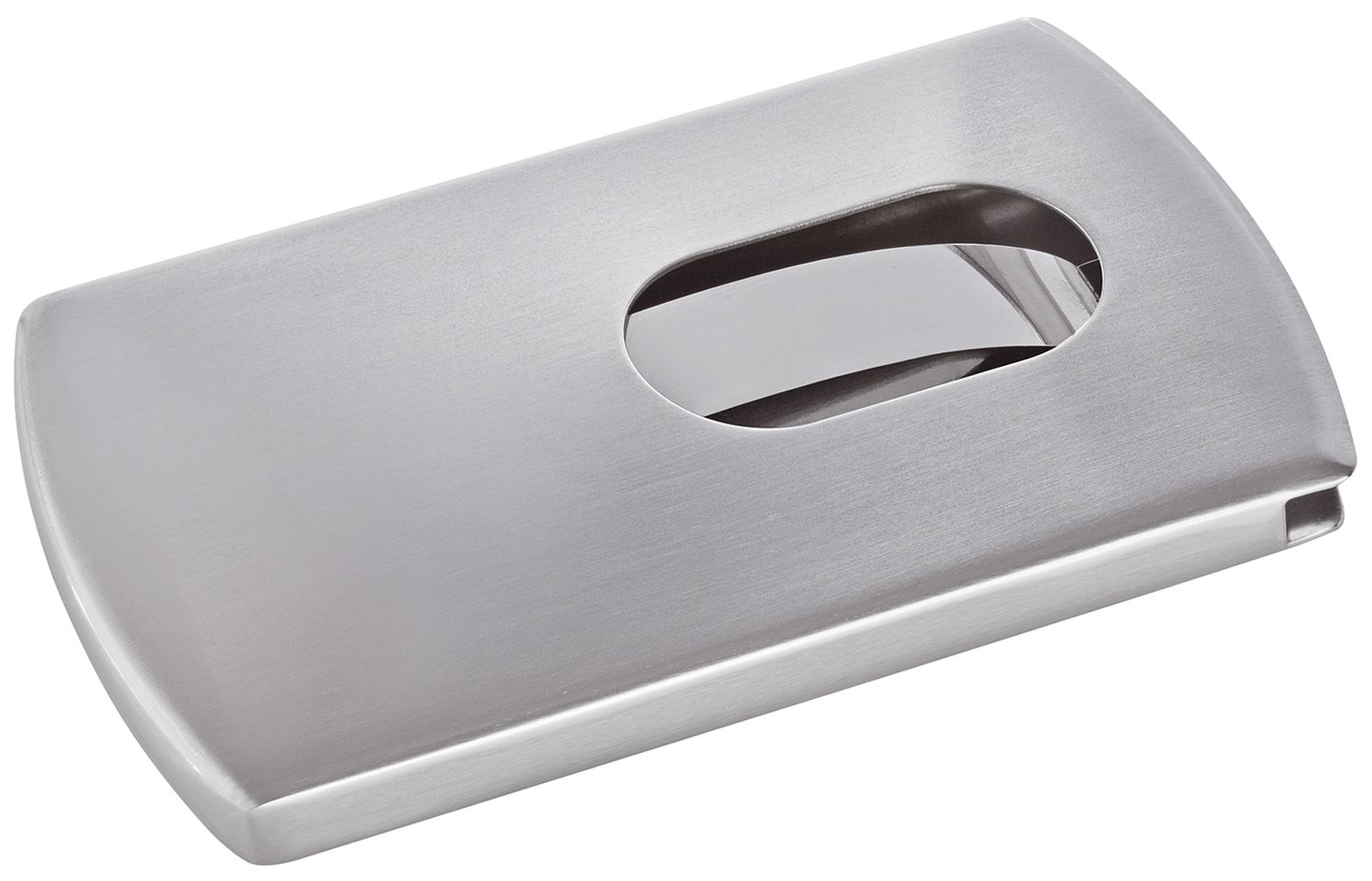 Visitenkarten-Etui Snap - 101 x 60 x 11 mm, silber