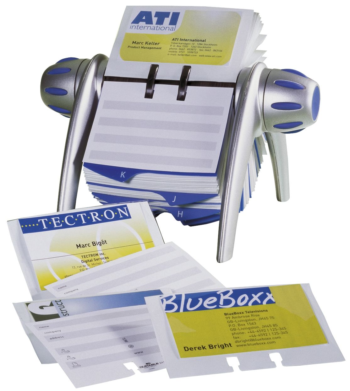 Visitenkartenkartei VISIFIX® FLIP VEGAS, metallic silber Visitenkartenkartei VISIFIX® FLIP VEGAS, metallic silber